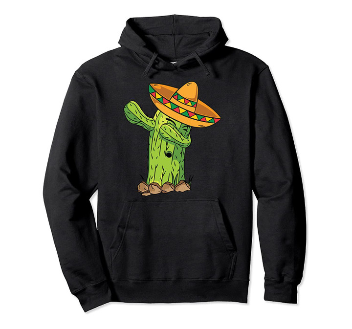 Dabbing Cactus with Sombrero Funny Cinco De Mayo Costume Tee