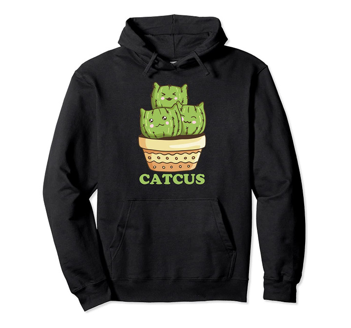 Catcus Funny Cat Cactus Cats Cacti Succulent Lovers Gift Pullover Hoodie