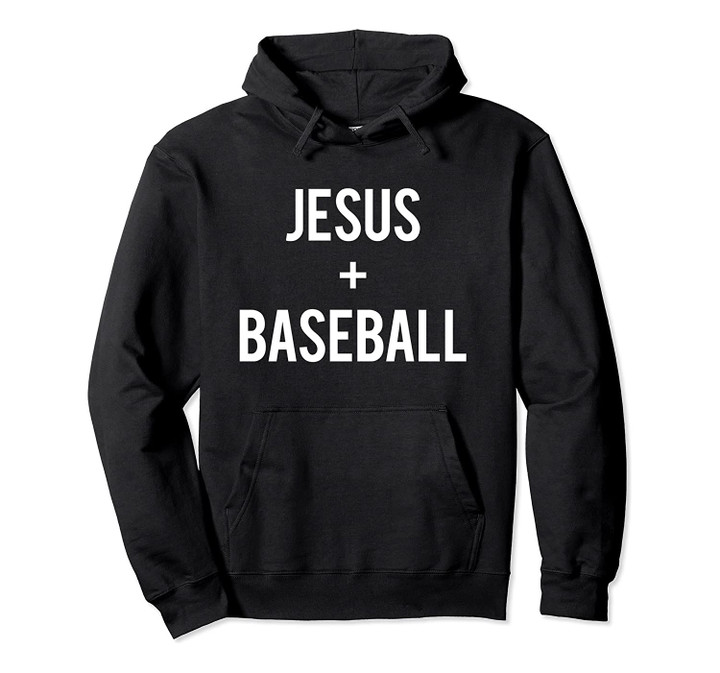 Love Jesus And Baseball Sports Quote Funny Christian Gift Pullover Hoodie