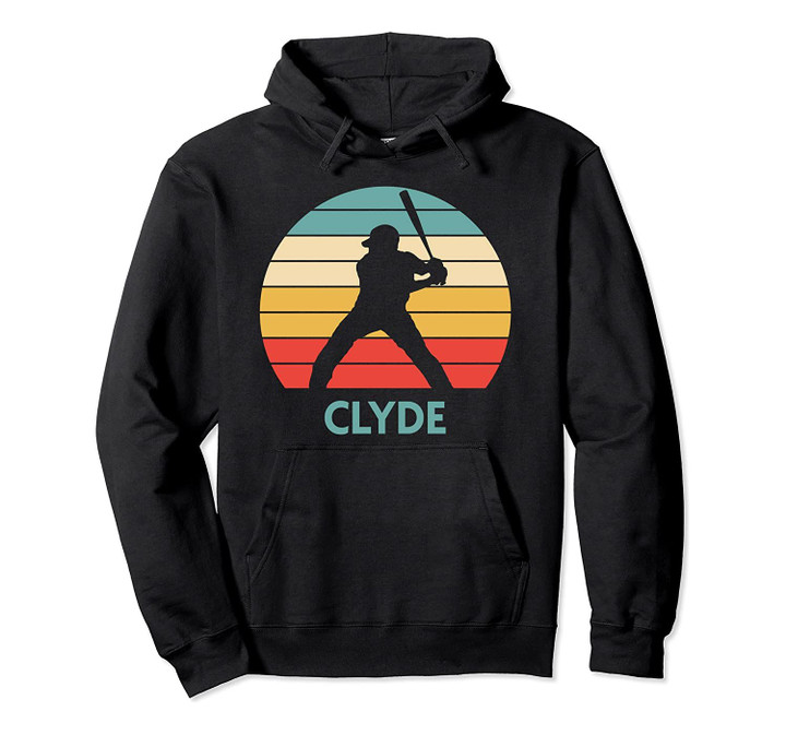 Clyde Name Gift Personalized Baseball Pullover Hoodie