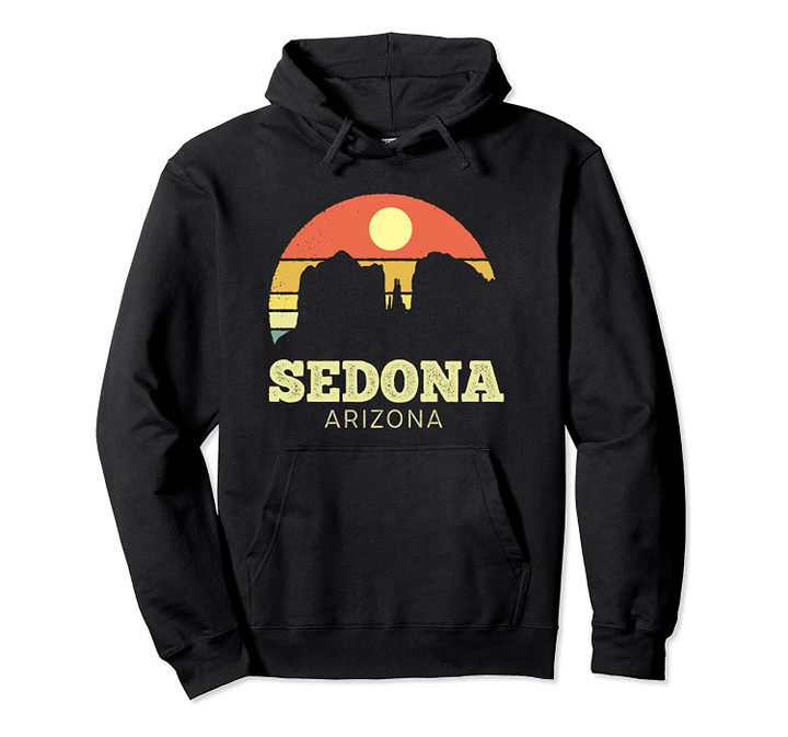 Sedona Arizona Vintage Sunset Adventure Outdoors Pullover Hoodie
