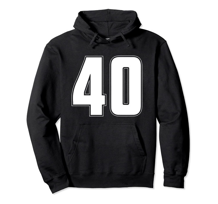 Halloween Group Costume #40 Sport Jersey Number 40 40th Bday Pullover Hoodie