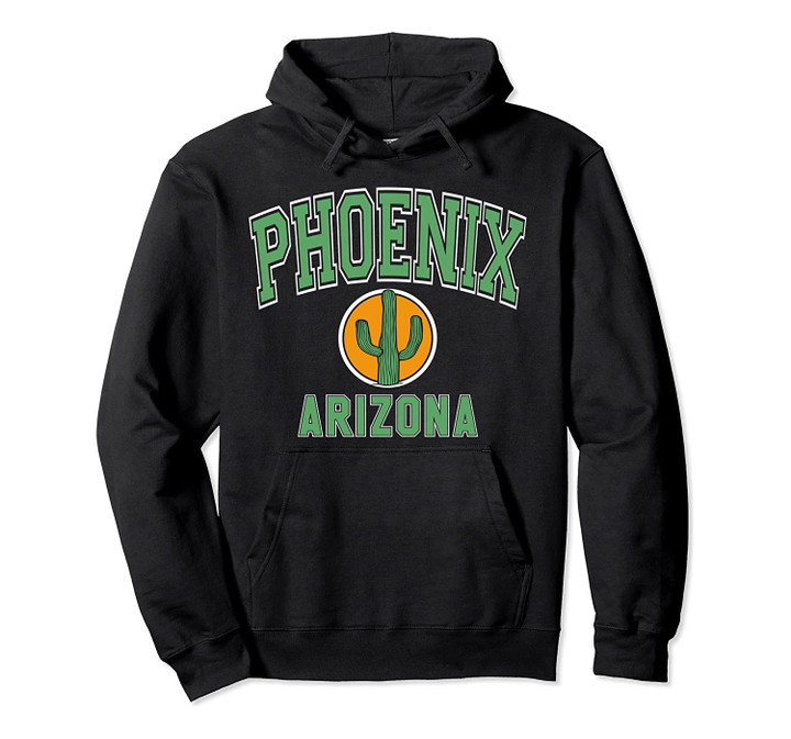 Phoenix Varsity Style Cactus Pullover Hoodie
