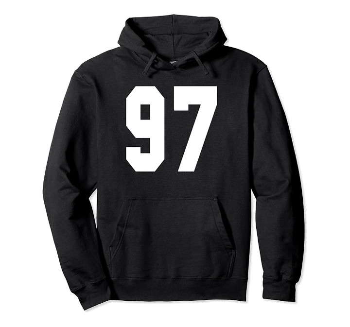 # 97 Team Sports Jersey Front & Back Number Player Fan Pullover Hoodie
