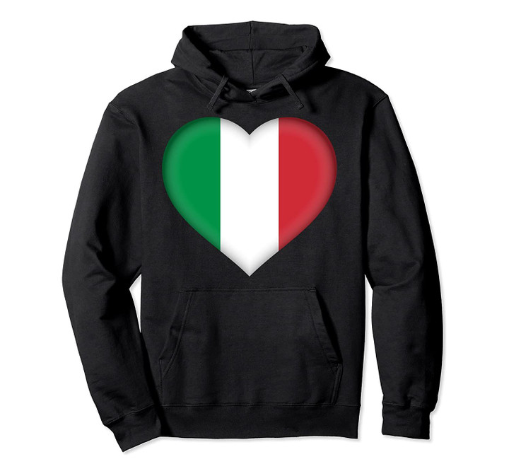 I Love Italy | Italian Flag Heart Outfit Pullover Hoodie