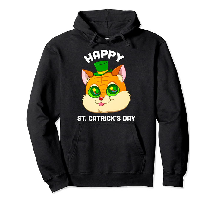 Irish Cat Hoodie, Leprechaun Happy St Catricks Patricks Day