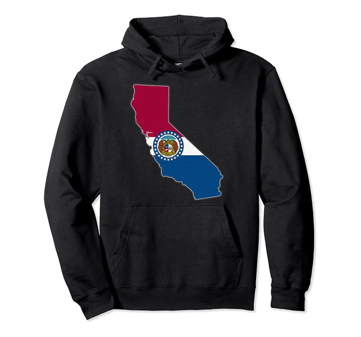 CALIFORNIA STATE MAP MISSOURI MO Flag Roots Men Women Gift Pullover Hoodie