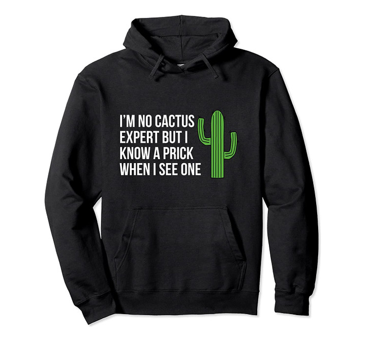 I'm no cactus expert but I know a prick when I see one Pullover Hoodie