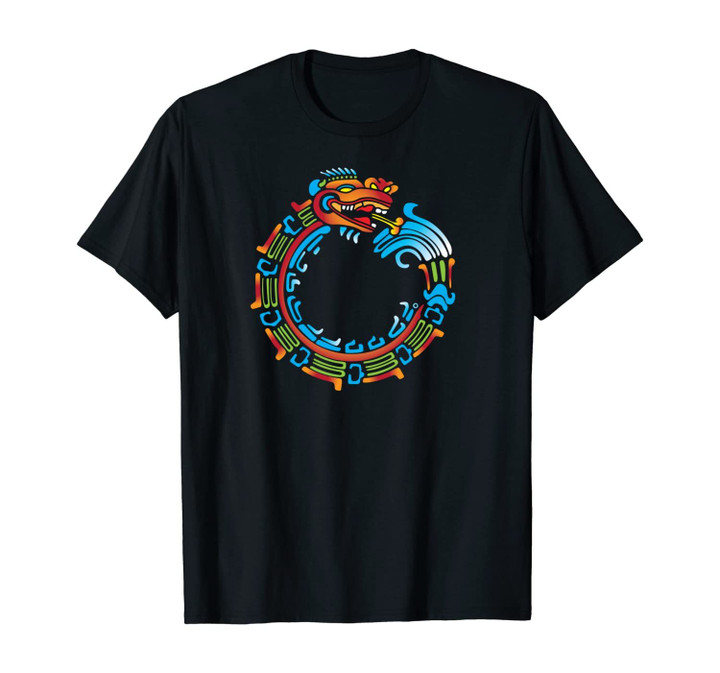Ouroboros Quetzalcoatl Feathered Serpent Aztec Mayan Unisex T-Shirt