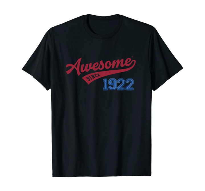 Awesome Since 1922 Old School Baseball 97th Birthday Gift Unisex T-Shirt