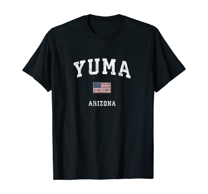 Yuma Arizona AZ Vintage American Flag Sports Design Unisex T-Shirt