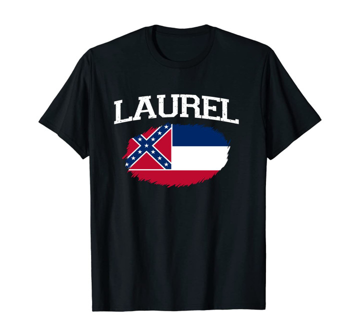LAUREL MS MISSISSIPPI Flag Vintage USA Sports Men Women Unisex T-Shirt