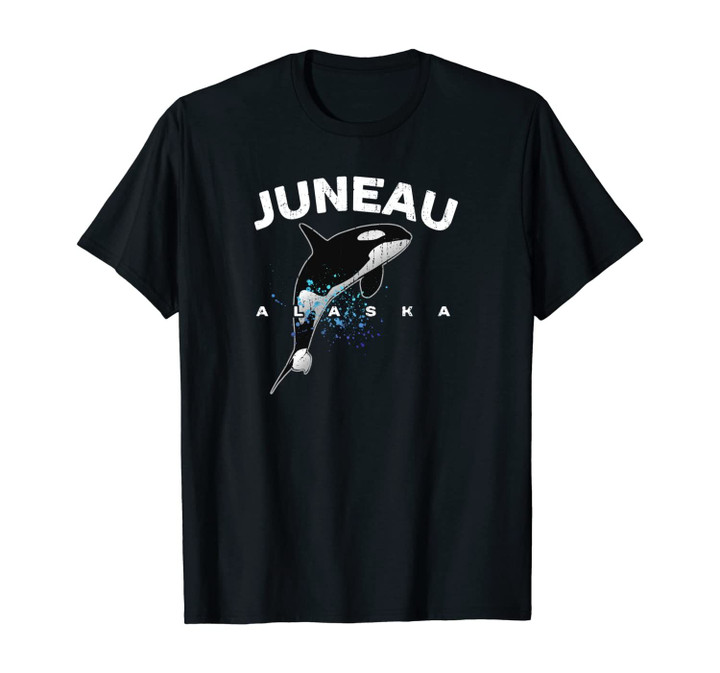 JUNEAU ALASKA Orca Killer Whale Family Travel Hiking Camping Unisex T-Shirt