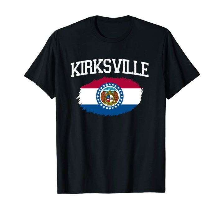 KIRKSVILLE MO MISSOURI Flag Vintage USA Sports Men Women Unisex T-Shirt