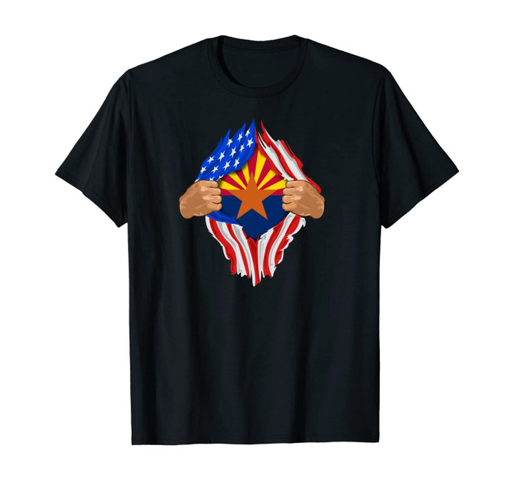 Arizona Roots Inside State Flag | American Proud Tee Unisex T-Shirt