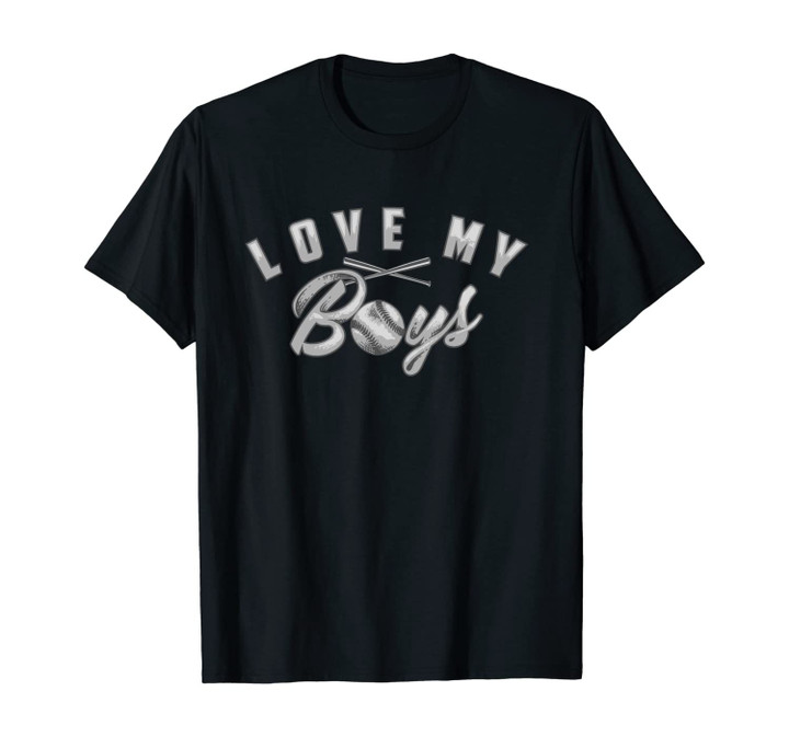 Love My Boys | Cute Proud Softball Mother & Dad Gift Unisex T-Shirt