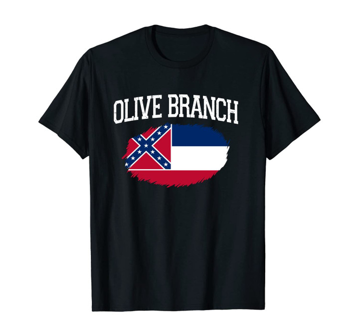 OLIVE BRANCH MS MISSISSIPPI Flag Vintage USA Sport Men Women Unisex T-Shirt