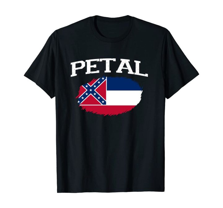 PETAL MS MISSISSIPPI Flag Vintage USA Sports Men Women Unisex T-Shirt