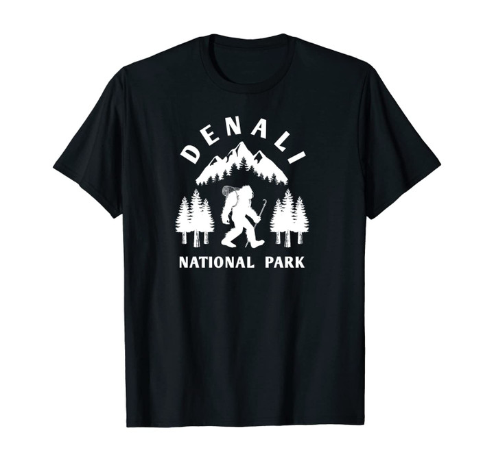Denali Park Bigfoot Unisex T-Shirt, Alaska Sasquatch Apparel