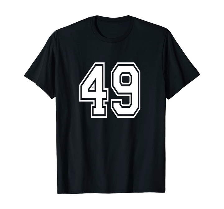 Number 49 Birthday Gift Sports Player Team Numbered Jersey Unisex T-Shirt