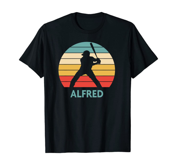 Alfred Name Gift Personalized Baseball Unisex T-Shirt