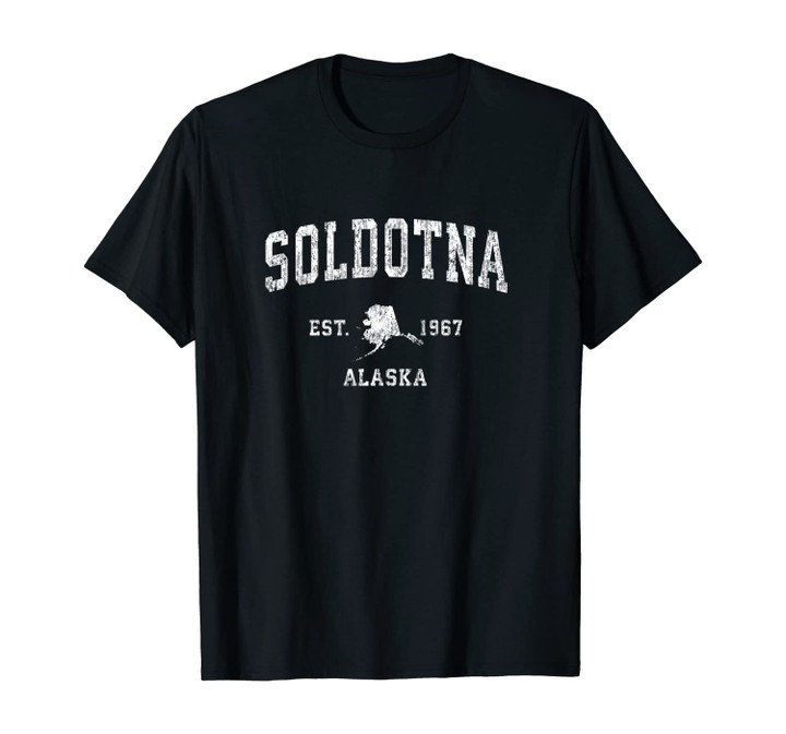 Soldotna Alaska AK Vintage Athletic Sports Design Unisex T-Shirt