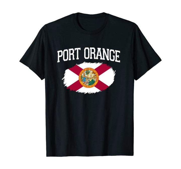 PORT ORANGE FL FLORIDA Flag Vintage USA Sports Men Women Unisex T-Shirt