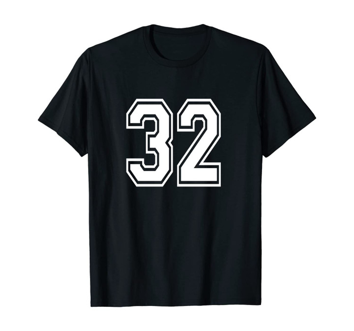 Number 32 Birthday Gift Sports Player Team Numbered Jersey Unisex T-Shirt