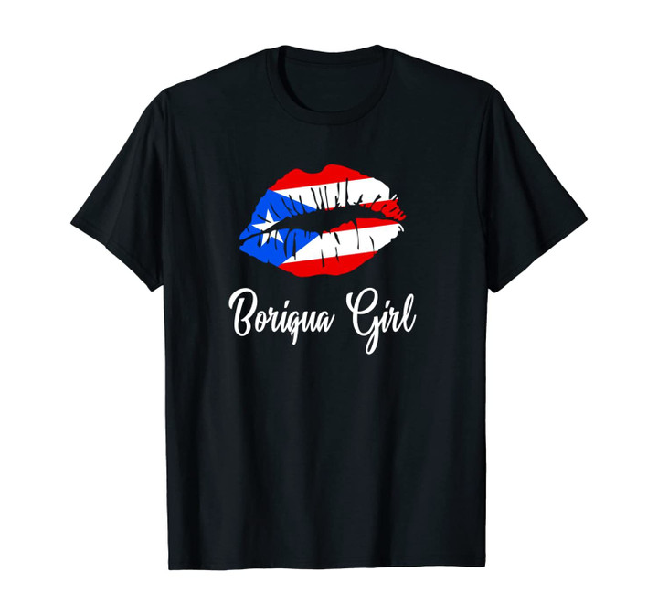 Boriqua Girl - Pride Puerto Rico Boricua Girl Lips Unisex T-Shirt