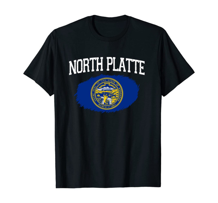 NORTH PLATTE NE NEBRASKA Flag Vintage USA Sports Men Women Unisex T-Shirt