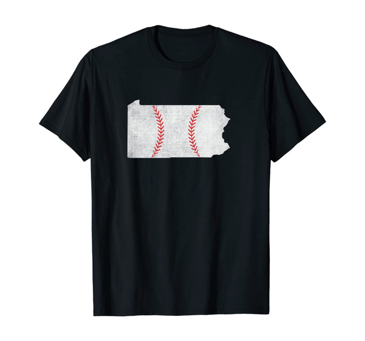 Vintage Pennsylvania Home Town Baseball Seams Unisex T-Shirt