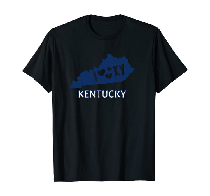 I Heart Kentucky Outline Map Bluegrass State Pride KY Gift Unisex T-Shirt