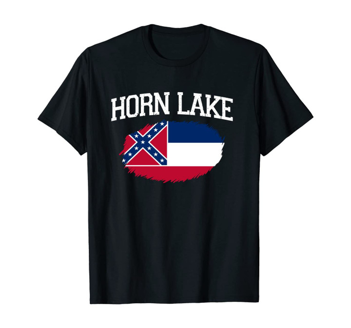 HORN LAKE MS MISSISSIPPI Flag Vintage USA Sports Men Women Unisex T-Shirt