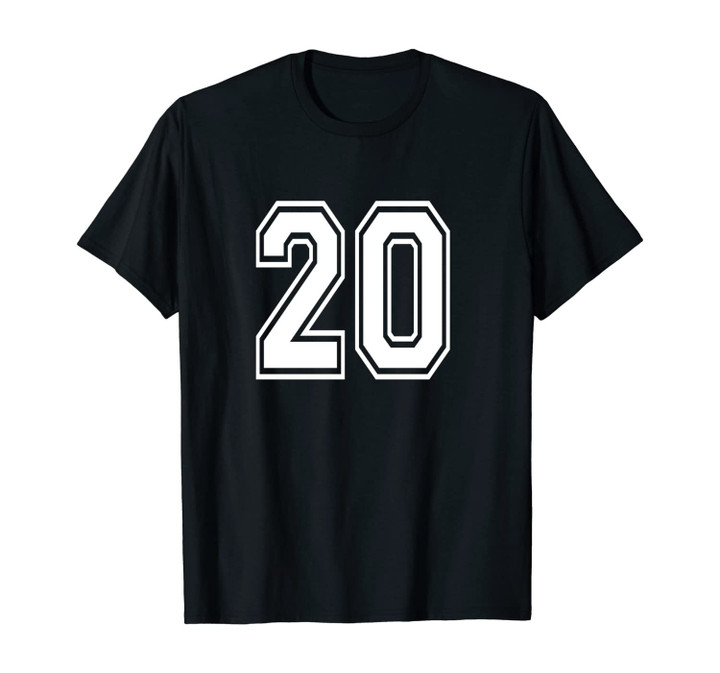 Number 20 Birthday Gift Sports Player Team Numbered Jersey Unisex T-Shirt