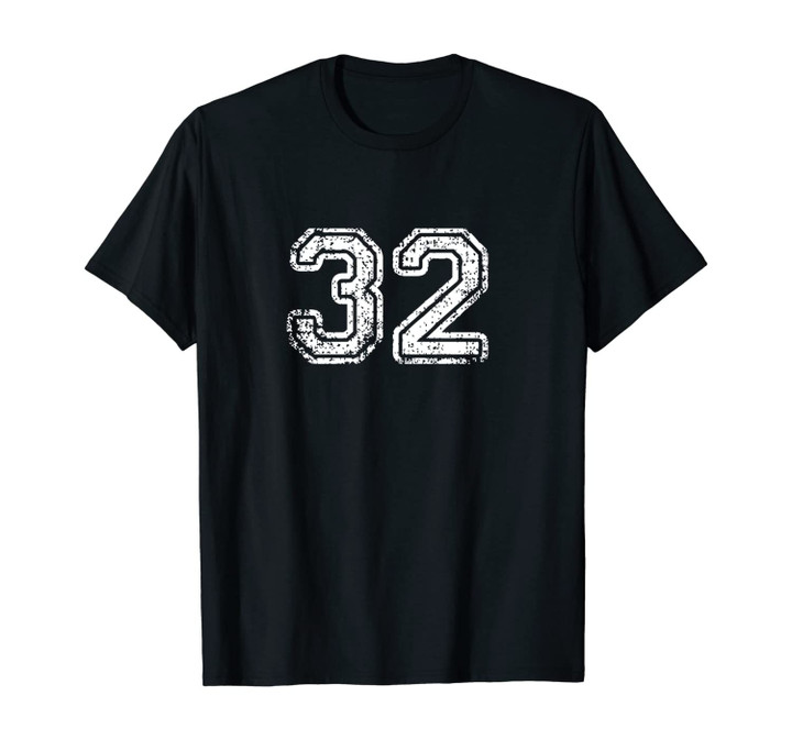 Number 32 Shirt Baseball Football Soccer Birthday Gift Unisex T-Shirt