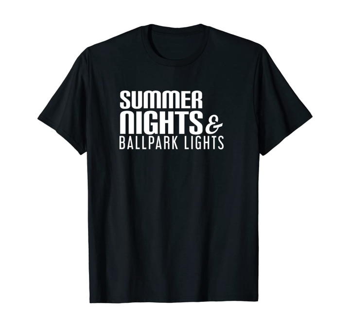 Funny Baseball Quote Summer Nights & Ballpark Lights