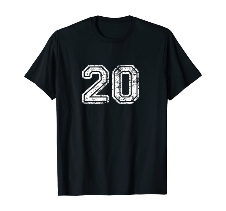 Number 20 Shirt Baseball Football Soccer Birthday Gift Unisex T-Shirt