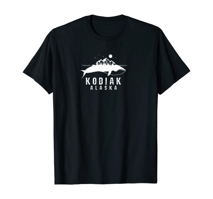 Kodiak Alaska Whale & Mountains Souvenir Unisex T-Shirt