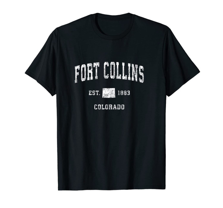 Fort Collins Colorado CO Vintage Athletic Sports Design Unisex T-Shirt