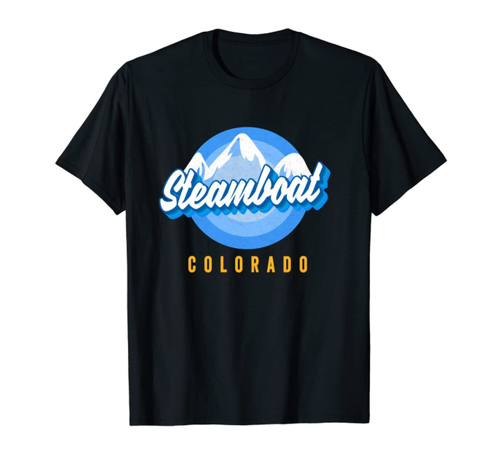 Steamboat Blue CO Ski Colorado Mountain Snowboard Unisex T-Shirt