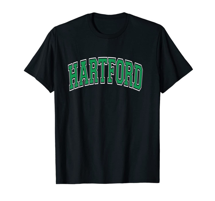 Hartford Varsity Style Green Text Unisex T-Shirt
