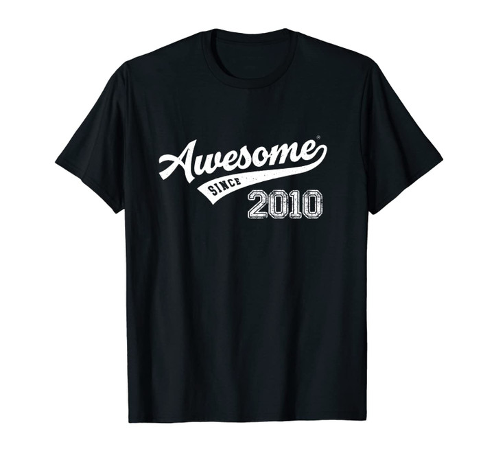 Awesome Since 2010 Old School Baseball 9th Birthday Gift Unisex T-Shirt
