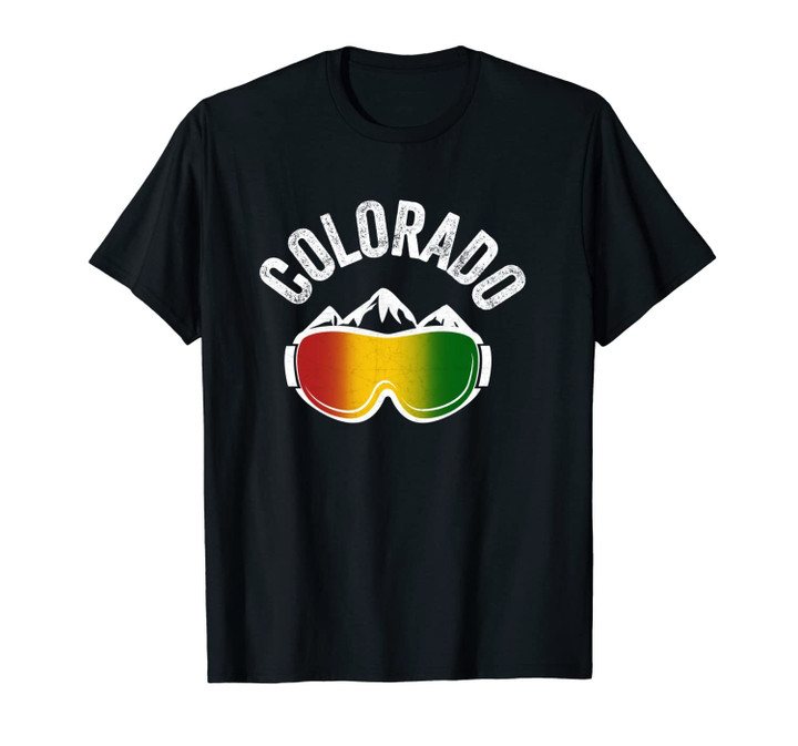 Colorado Ski CO Snowboard Jamaican Reggae Stripes Rastafari Unisex T-Shirt