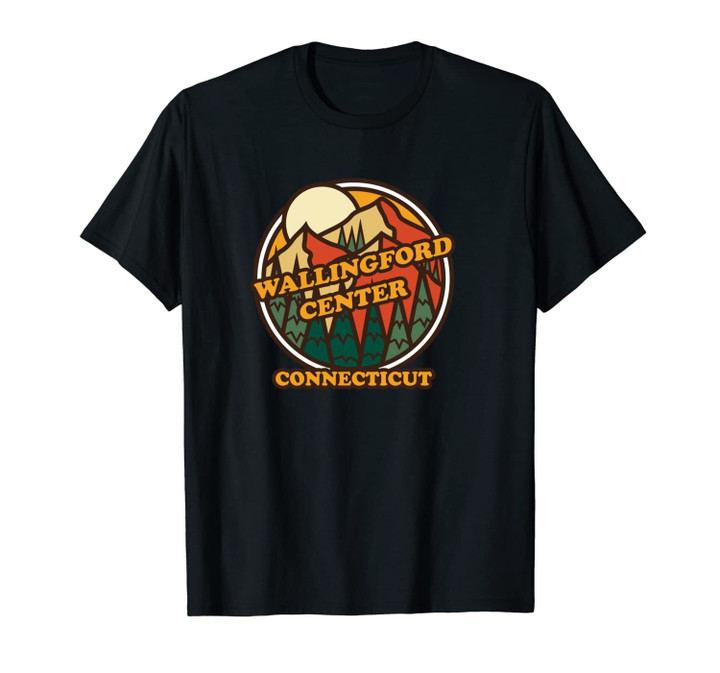 Vintage Wallingford Center, Connecticut Mountain Hiking Prin Unisex T-Shirt