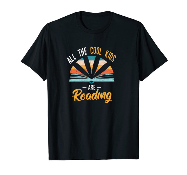 All the Cool Kids are Reading Vintage Sunset Book Reader Unisex T-Shirt