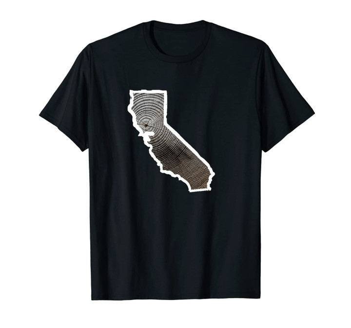 California Home, Csli Tree Forest, California Vintage Map Unisex T-Shirt