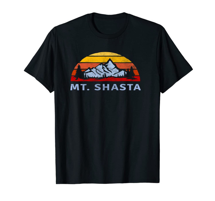 Mt. Shasta Retro Mountain Sunset Unisex T-Shirt