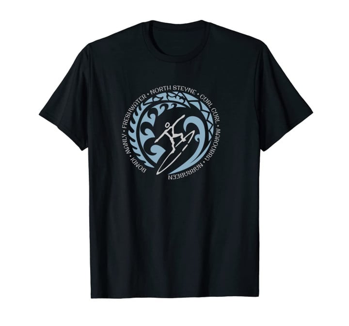 Sydney Australia Surf Fan Maori Art Beach Ocean Gift Unisex T-Shirt