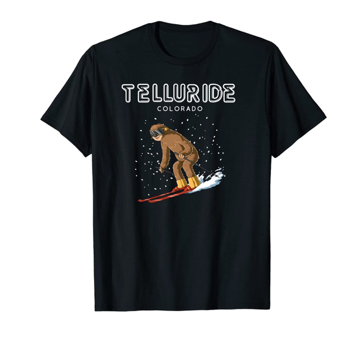 Telluride Colorado - USA Sloth Ski Resort 80s Retro Gift Unisex T-Shirt