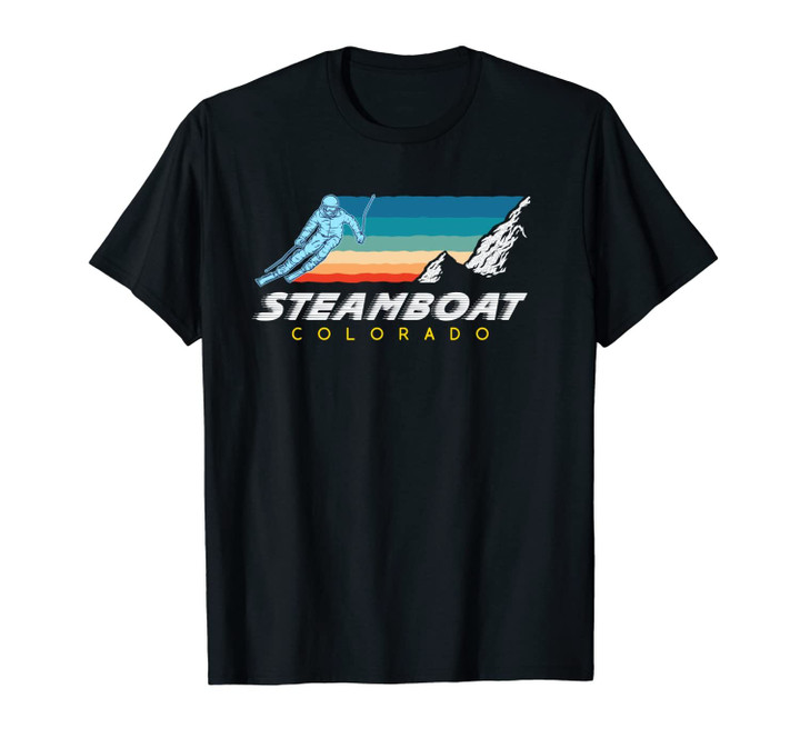 Steamboat, Colorado - USA Ski Resort 1980s Retro Unisex T-Shirt